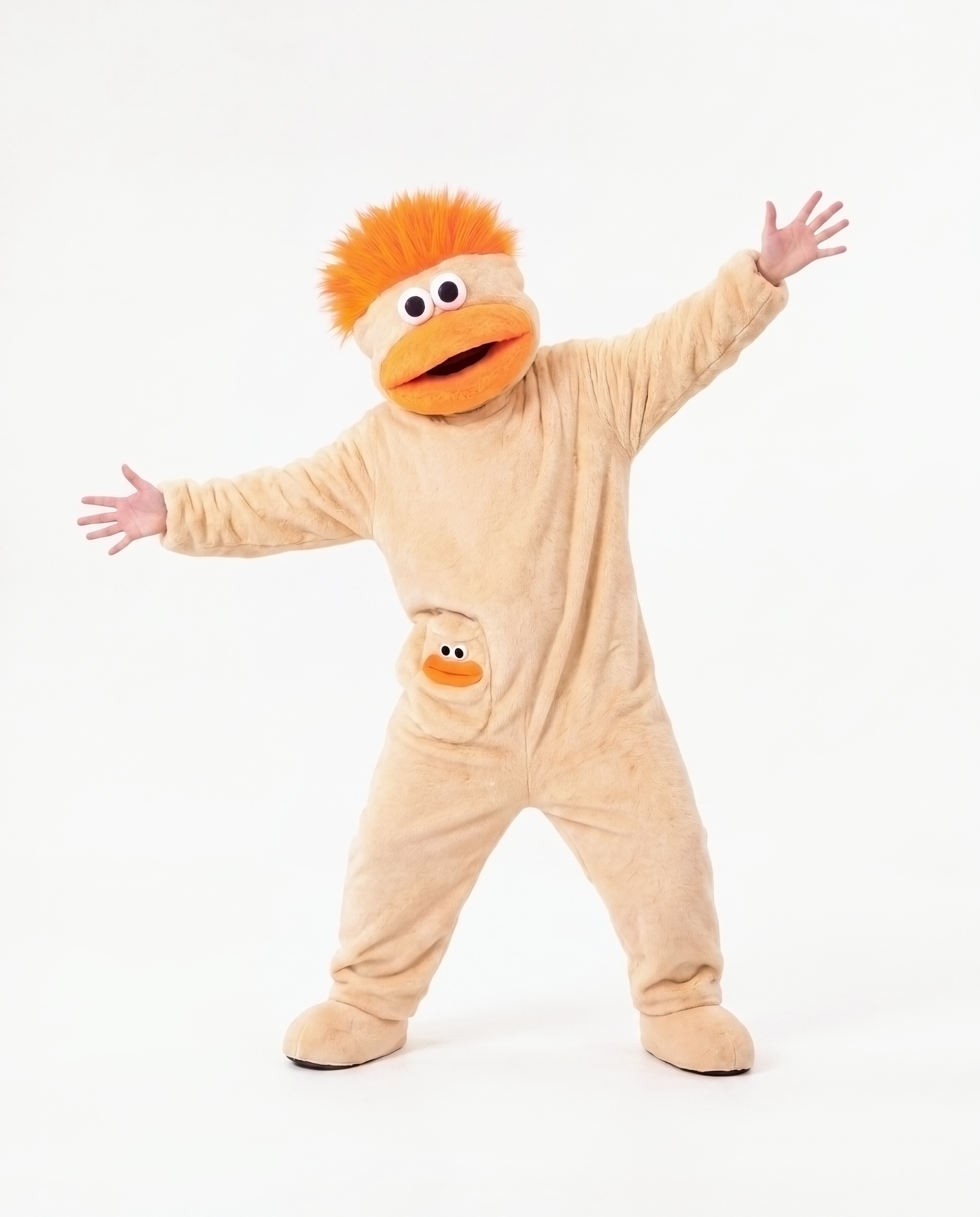 Butterscotch monster onesie