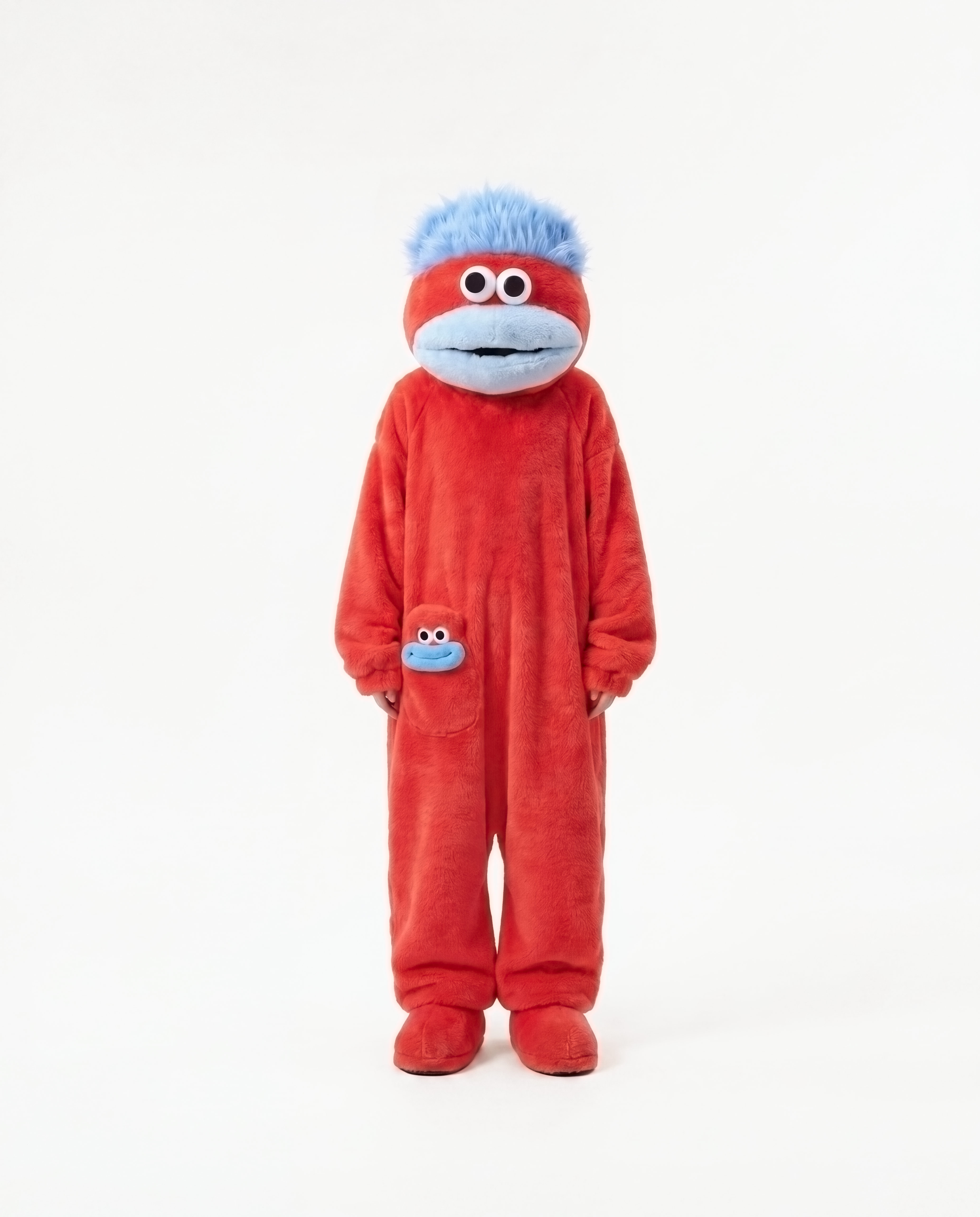 color:Cherry|Cherry monster onesie, front