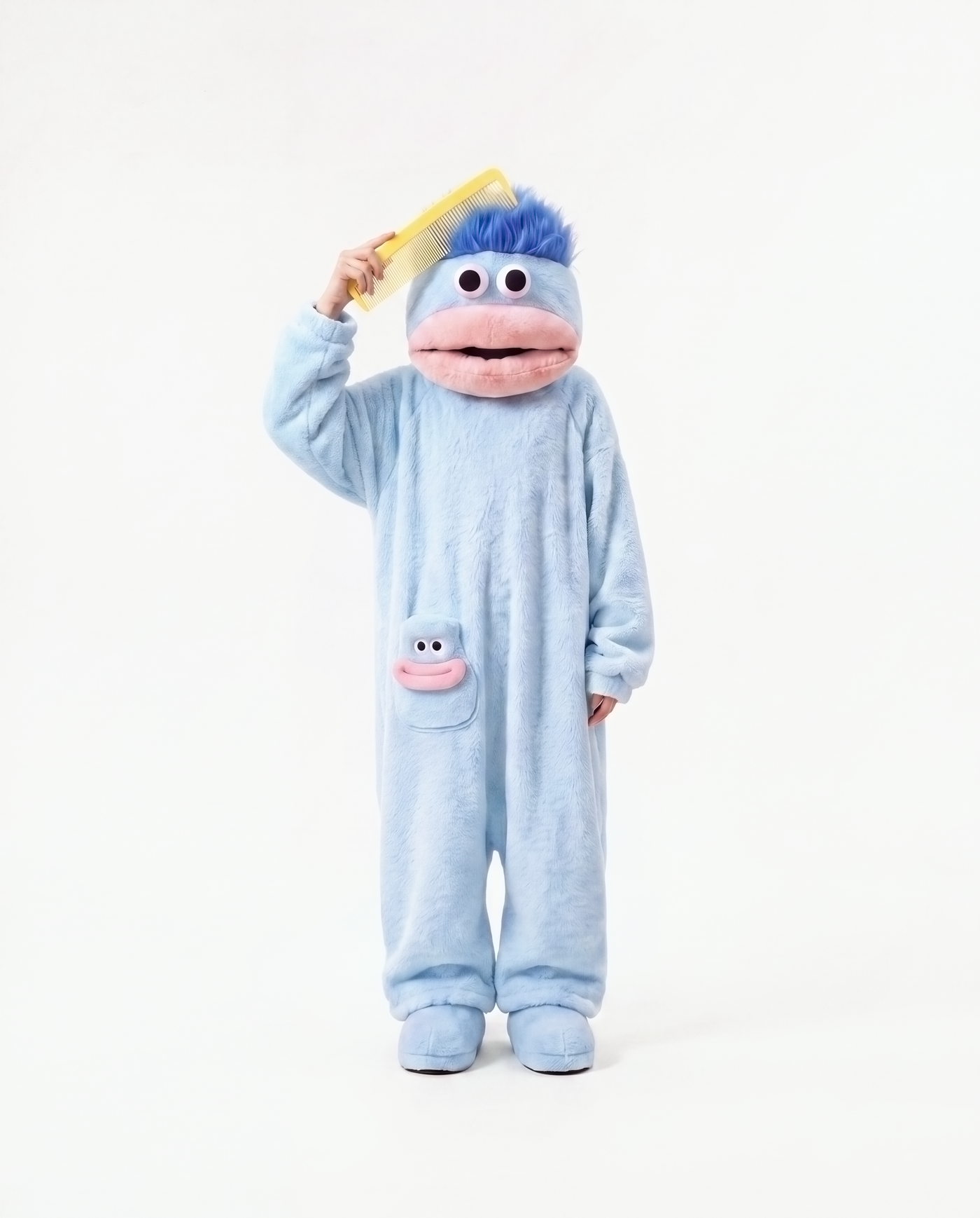 Cloud Blue monster onesie