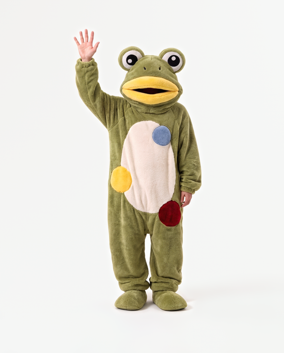 The Frog Onesie — green fleece frog onesie costume for adults