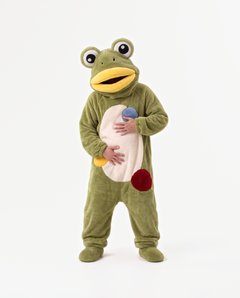 The Frog Onesie — green fleece frog onesie costume for adults