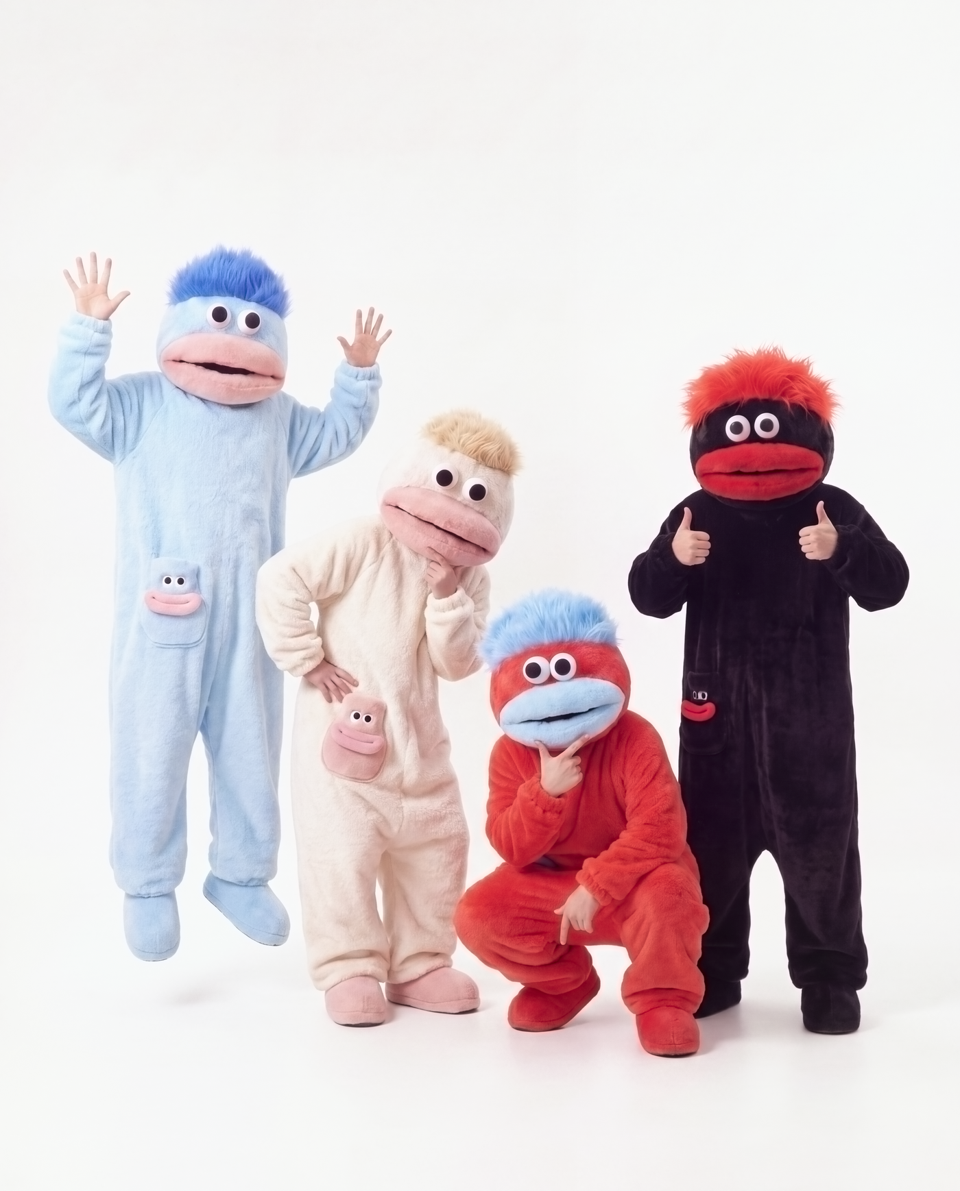Midnight monster onesie with friends