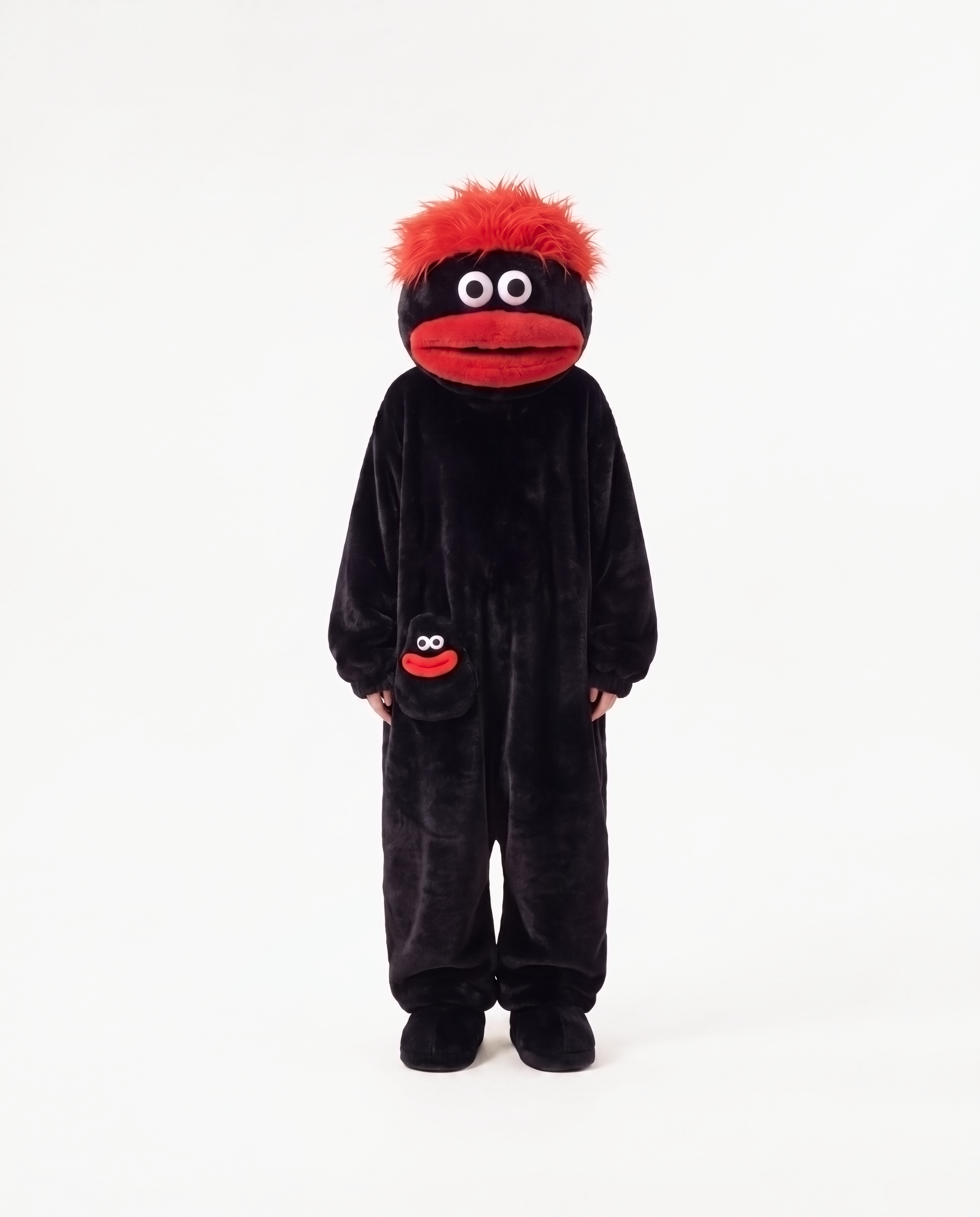 color:Midnight|Midnight monster onesie, front
