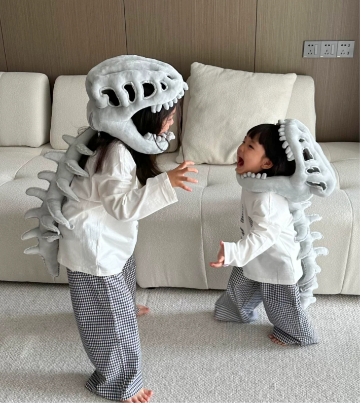 Dinosaur Skeleton Costume Siblings