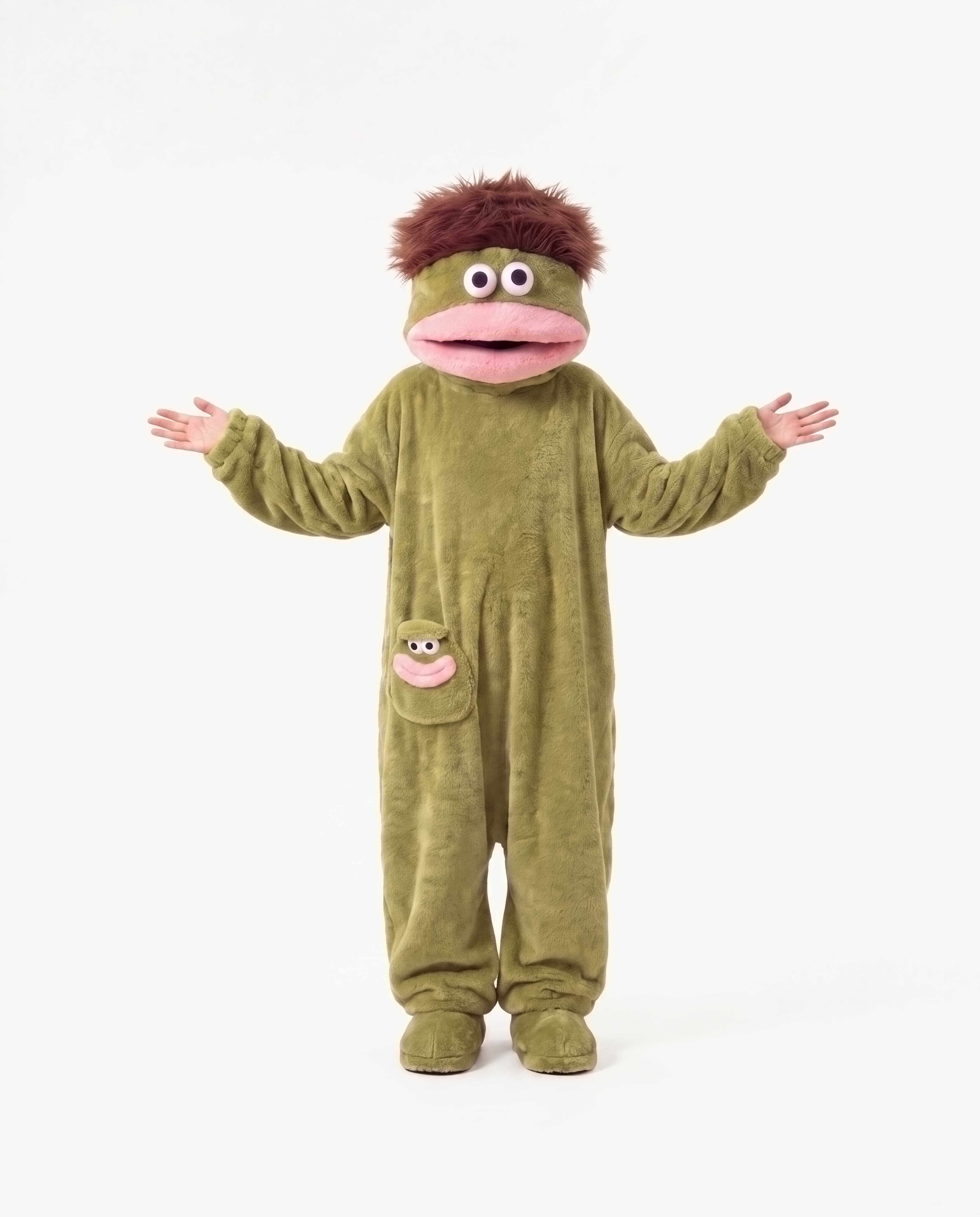 color:Swamp Green|Swamp Green monster onesie